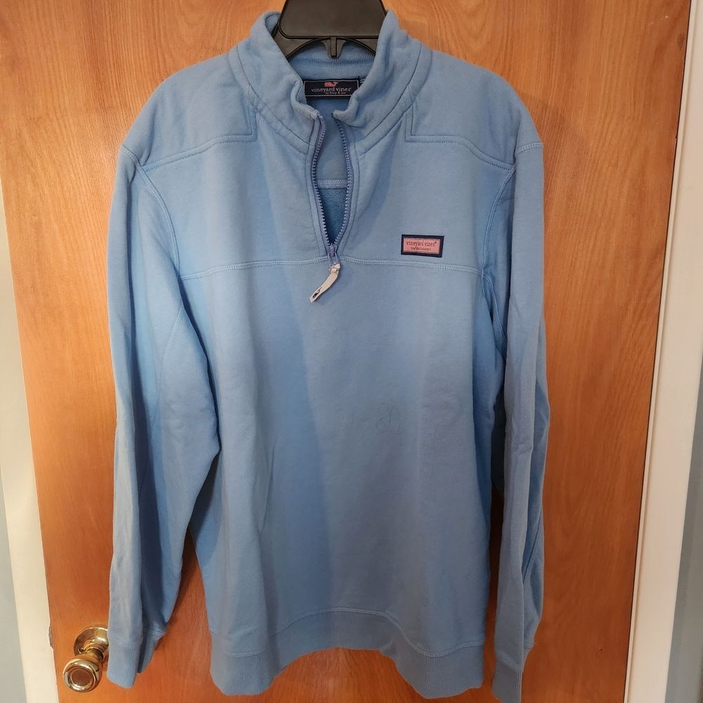 Vineyard Vines Light Blue Shep Shirt Quarter Zip